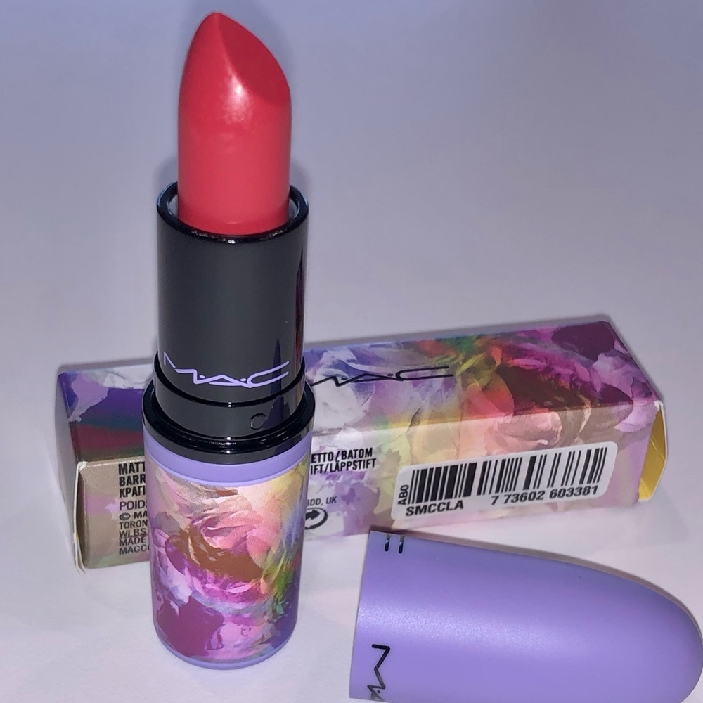 NWT NIB MAC Limited Edition Botanic Panic Matte Lipstick Tulip Service Full Size - Picture 8 of 16